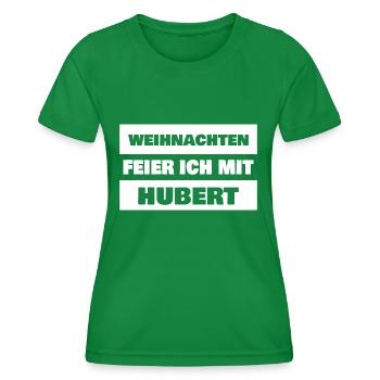 First name Hubert - Women's Functional T-Shirt - kelly green - Front - AI Model Female 172 dark (172cm)
