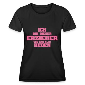 Beruf Erzieher - Frauen Funktions-T-Shirt - Schwarz - Vorne - AI Model Female 172 light (172cm)