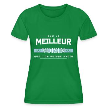meilleur voisin - T-shirt sport Femme - vert - Devant - AI Model Female 172 dark (172cm)