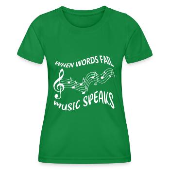 Music - Frauen Funktions-T-Shirt - Kelly Green - Vorne - AI Model Female 172 dark (172cm)