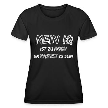 Nazis sind dumm, Gegen Rechts, Lustiger Spruch - Frauen Funktions-T-Shirt - Schwarz - Vorne - AI Model Female 172 light (172cm)