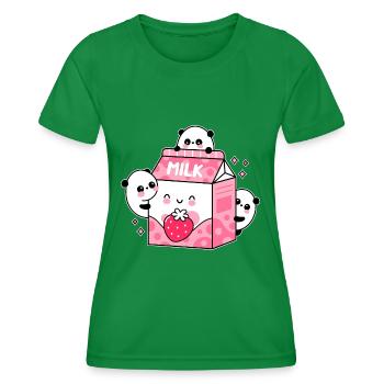 Lait Fraise - T-shirt sport Femme - vert - Devant - AI Model Female 172 dark (172cm)