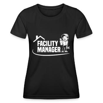 Concierge Concierge Facility Manager - T-shirt sport Femme - noir - Devant - AI Model Female 172 light (172cm)