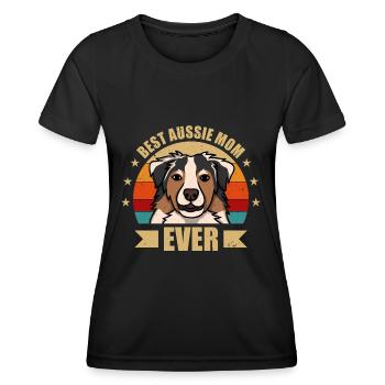 Meilleur Aussie Mama - T-shirt sport Femme - noir - Devant - AI Model Female 172 light (172cm)