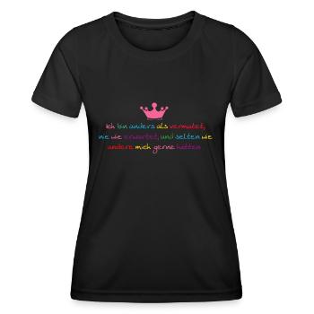 Ich bin anders als vermutet - Sprüche für Frauen - Frauen Funktions-T-Shirt - Schwarz - Vorne - AI Model Female 172 light (172cm)