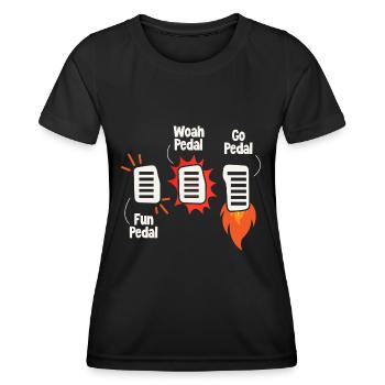 conception de pédale de voiture pour les amateurs de conduite - T-shirt sport Femme - noir - Devant - AI Model Female 172 light (172cm)