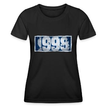 1998 - Frauen Funktions-T-Shirt - Schwarz - Vorne - AI Model Female 172 light (172cm)