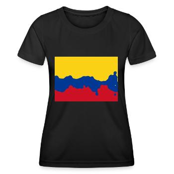 Colombie - T-shirt sport Femme - noir - Devant - AI Model Female 172 light (172cm)
