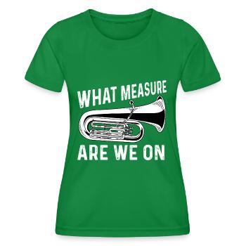 Which measure orchestra member gift - Women's Functional T-Shirt - kelly green - Front - AI Model Female 172 dark (172cm)