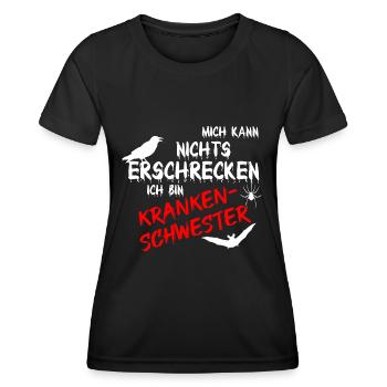 Schrecklose Krankenschwester - Grusel Halloween - Frauen Funktions-T-Shirt - Schwarz - Vorne - AI Model Female 172 light (172cm)