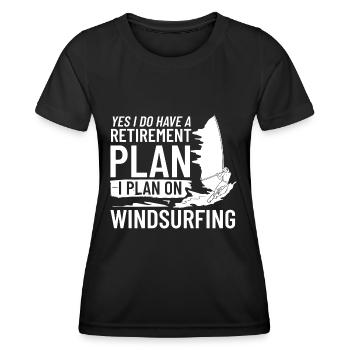 Windsurfen Brett Segel Paddel Windsurfer Wasser - Frauen Funktions-T-Shirt - Schwarz - Vorne - AI Model Female 172 light (172cm)