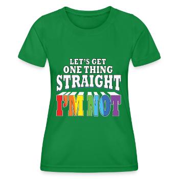 LBGT Flag Gay Pride Human - Women's Functional T-Shirt - kelly green - Front - AI Model Female 172 dark (172cm)