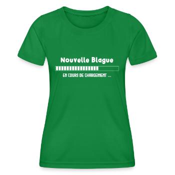 Blague de Papa en Cours Cadeau - T-shirt sport Femme - vert - Devant - AI Model Female 172 dark (172cm)