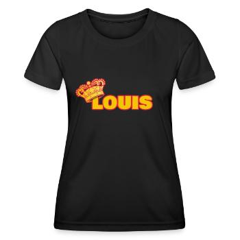 Couronne pour Louis - T-shirt sport Femme - noir - Devant - AI Model Female 172 light (172cm)