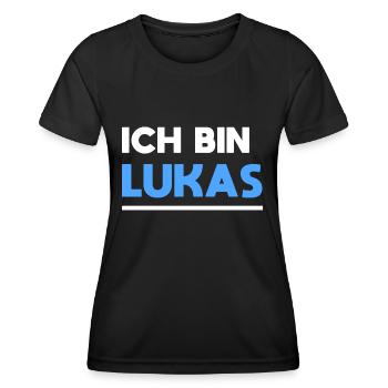 Lukas Name Spruch für stolze Lukas - Frauen Funktions-T-Shirt - Schwarz - Vorne - AI Model Female 172 light (172cm)