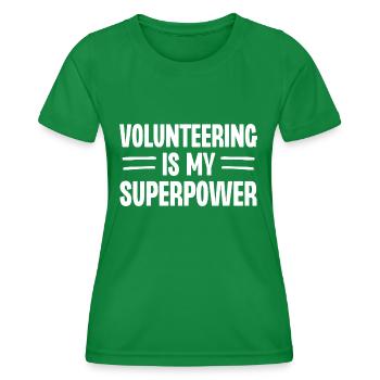 Le bénévolat est mon superpouvoir - T-shirt sport Femme - vert - Devant - AI Model Female 172 dark (172cm)