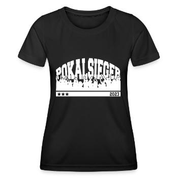 Pokalsieger 2023 - So sehen Sieger aus - Frauen Funktions-T-Shirt - Schwarz - Vorne - AI Model Female 172 light (172cm)