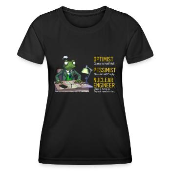 Nuklearingenieur für Kernkraftwerk und Kernenergie - Frauen Funktions-T-Shirt - Schwarz - Vorne - AI Model Female 172 light (172cm)