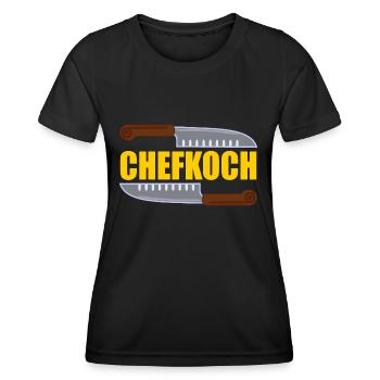 Chefkoch - Frauen Funktions-T-Shirt - Schwarz - Vorne - AI Model Female 172 light (172cm)
