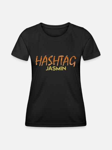 Jasmin Jasmin - Frauen Funktions-T-Shirt - Schwarz