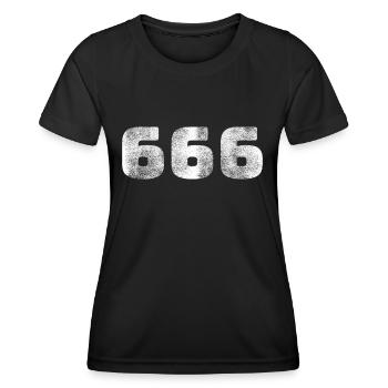 666 - Women's Functional T-Shirt - black - Front - AI Model Female 172 light (172cm)