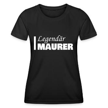 Maurer - Frauen Funktions-T-Shirt - Schwarz - Vorne - AI Model Female 172 light (172cm)