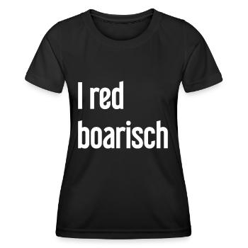 I boarisch rouge - T-shirt sport Femme - noir - Devant - AI Model Female 172 light (172cm)