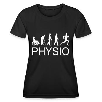 Physio Silhouette weiß - Frauen Funktions-T-Shirt - Schwarz - Vorne - AI Model Female 172 light (172cm)