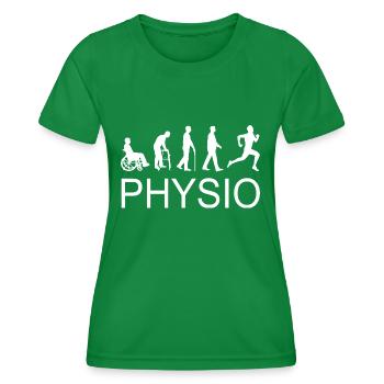 Physio Silhouette weiß - Frauen Funktions-T-Shirt - Kelly Green - Vorne - AI Model Female 172 dark (172cm)