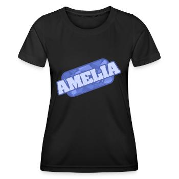 Amelia - Frauen Funktions-T-Shirt - Schwarz - Vorne - AI Model Female 172 light (172cm)