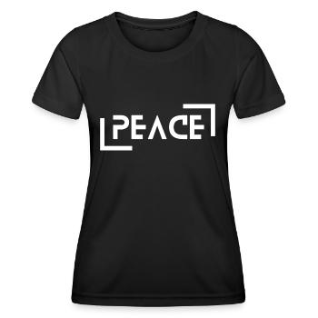 Peace - Frauen Funktions-T-Shirt - Schwarz - Vorne - AI Model Female 172 light (172cm)