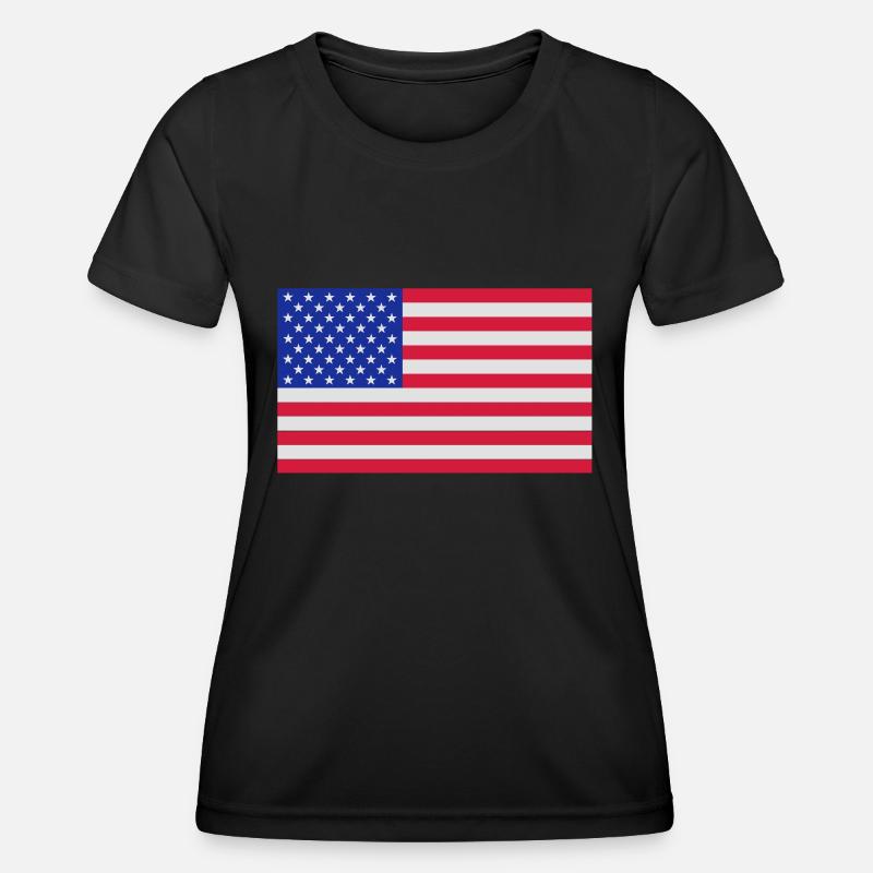 drapeau_etats_unis - Women's Functional T-Shirt - black