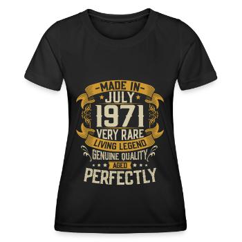 Jahrgang Juli 1971 geboren Legenden Geburtstag - Frauen Funktions-T-Shirt - Schwarz - Vorne - AI Model Female 172 light (172cm)