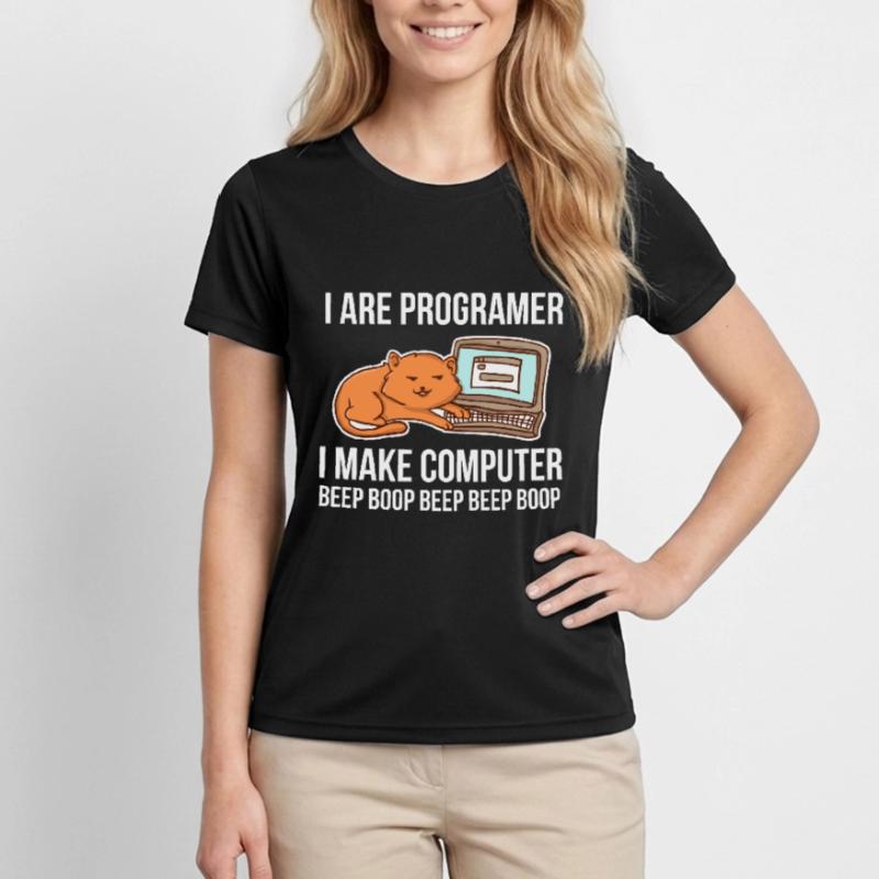 Programmeur-chat-humour pour coder et T-shirt sport Femme