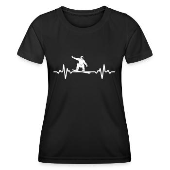 Snowboard Snowboarder - T-shirt sport Femme - noir - Devant - AI Model Female 172 light (172cm)
