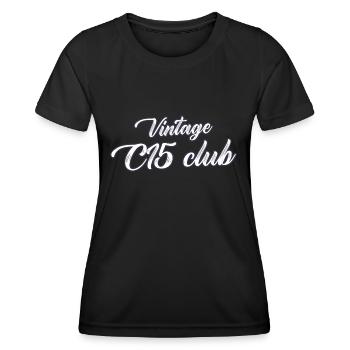 Vintage C15 club - T-shirt sport Femme - noir - Devant - AI Model Female 172 light (172cm)
