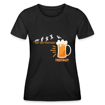 Montag Dienstag Mittwoch Donnerstag Freitag Bier - Frauen Funktions-T-Shirt - Schwarz - Vorne - AI Model Female 172 light (172cm)