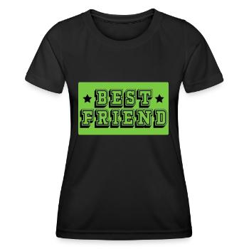 Best friend gruen tshirt - Frauen Funktions-T-Shirt - Schwarz - Vorne - AI Model Female 172 light (172cm)