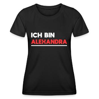 Alexandra Name Spruch für stolze Alexandras - Frauen Funktions-T-Shirt - Schwarz - Vorne - AI Model Female 172 light (172cm)