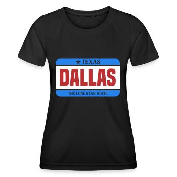 Dallas Texas Lone Star State Design pour fier - T-shirt sport Femme - noir - Devant - AI Model Female 172 light (172cm)