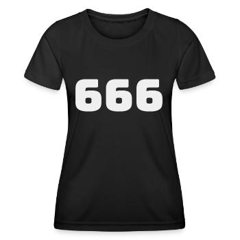 666 - Women's Functional T-Shirt - black - Front - AI Model Female 172 light (172cm)