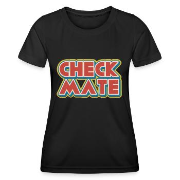 Échecs Echecs Echecs Echecs Moves Joueur D’échecs - T-shirt sport Femme - noir - Devant - AI Model Female 172 light (172cm)