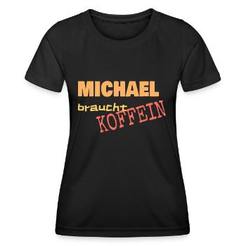 Geschenk für Michael - Frauen Funktions-T-Shirt - Schwarz - Vorne - AI Model Female 172 light (172cm)