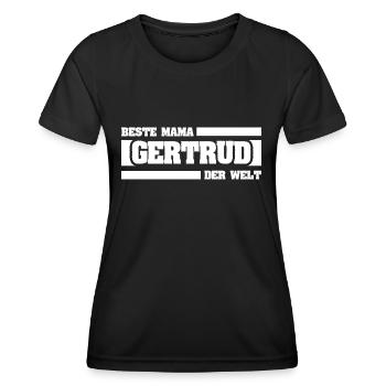 Mutter Gertrud - Frauen Funktions-T-Shirt - Schwarz - Vorne - AI Model Female 172 light (172cm)