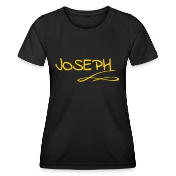Joseph as a first name - Women's Functional T-Shirt - black - Front - AI Model Female 172 light (172cm)