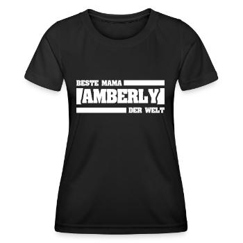 Amberly als Mutter - Frauen Funktions-T-Shirt - Schwarz - Vorne - AI Model Female 172 light (172cm)