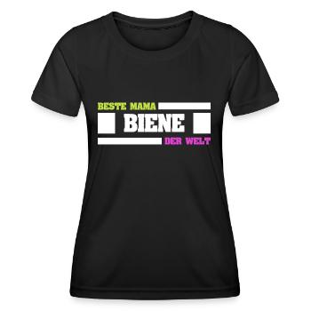 Mutter Biene - Frauen Funktions-T-Shirt - Schwarz - Vorne - AI Model Female 172 light (172cm)