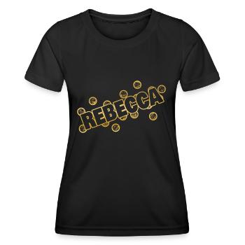 Rebecca comme nom - T-shirt sport Femme - noir - Devant - AI Model Female 172 light (172cm)