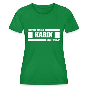 Cadeau pour Karin - T-shirt sport Femme - vert - Devant - AI Model Female 172 dark (172cm)