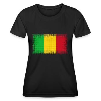 Cadeau pour le Mali - T-shirt sport Femme - noir - Devant - AI Model Female 172 light (172cm)